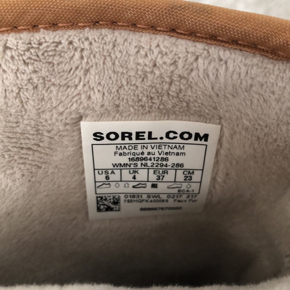 Sorel Tan Quilted Ankle Boots - Picture 6 of 8